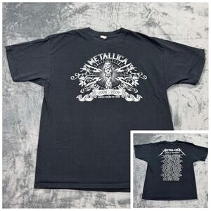 Metallica World Magnetic Tour 2008 2009 T-Shirt Mens XL Black Anvil Concert Tee